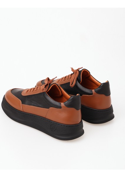 Sera Serisi Kadın Taba Siyah Hakiki Deri Sneaker Ayakkabı indirimleri