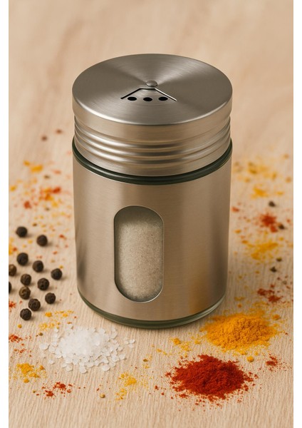 Metal Tuzluk Biberlik Baharatlık 200 ml Gri fiyatları