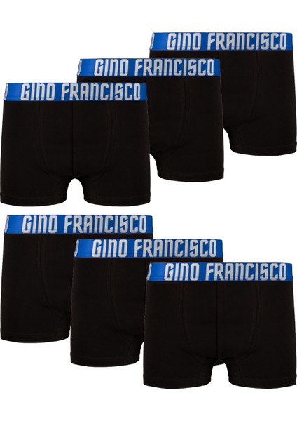 Pamuklu Esnek 6'lı Kutulu Comfort Mavi Erkek Boxer - Mood Collection