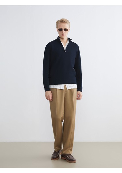 Yeni Sezon Fermuarlı Dik Yaka Erkek Triko Kazak fiyatları