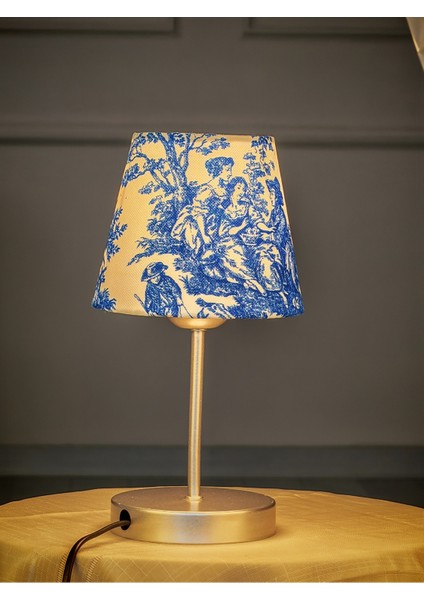 Vintage Gri Ayak Toile De Jouy Masa Lambası Lambader Kablolu Arapuarlı fiyatları