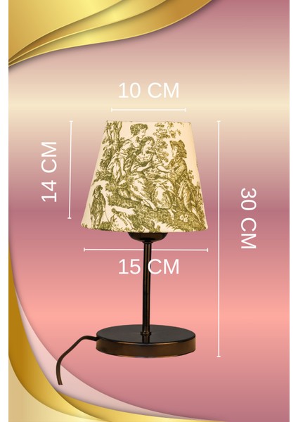 Vintage Siyah Ayak Toile De Jouy Masa Lambası Lambader Kablolu Arapuarlı fiyatları