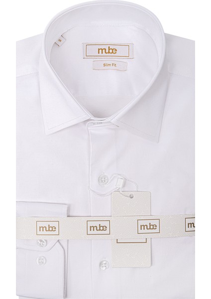 Erkek Likralı Slim Fit Pamuk Gömlek