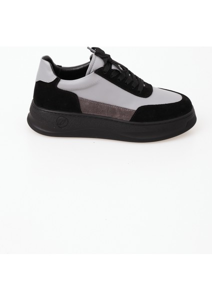 Sera Serisi Kadın Taba Siyah Hakiki Deri Sneaker Ayakkabı