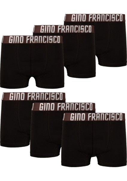 Pamuklu Esnek 6'lı Kutulu Comfort Kahve Erkek Boxer - Mood Collection