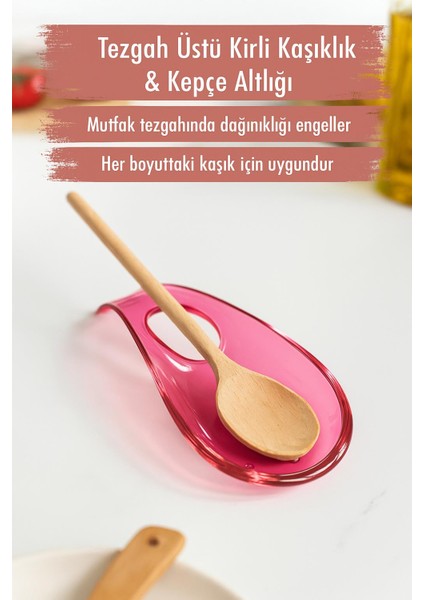 Akrilik Mürdüm Tezgah Üstü Kirli Kaşıklık & Kepçe Altlığı