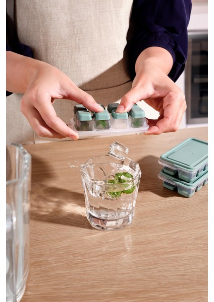 12 Hazneli Bas Çıkar Buzluk & Buz Kabı Yeşil fiyatları