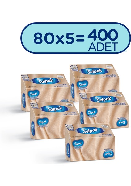 El ve Yüz Havlusu Kutulu Kaşmir Özlü 5*80 Yaprak