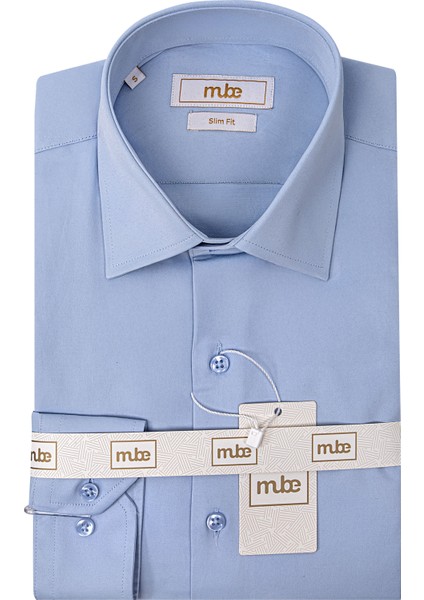 Erkek Likralı Slim Fit Pamuk Gömlek