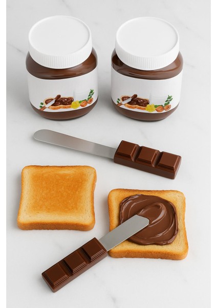 2’li Paslanmaz Çelik Çikolata Bıçağı Seti 18 cm