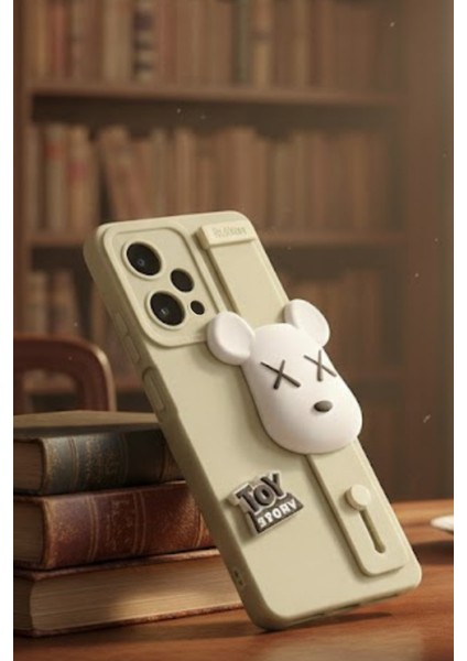 Redmi Note 12 4g Uyumlu Kılıf Bej Renk 3D Figürlü Darbe Emici Yumuşak Silikon Kapak fiyatları