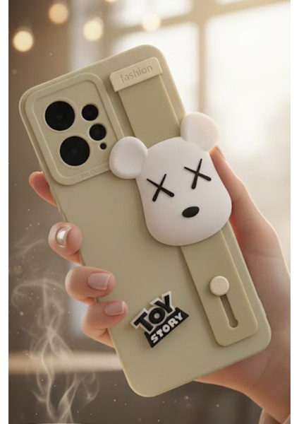 Redmi Note 12 4g Uyumlu Kılıf Bej Renk 3D Figürlü Darbe Emici Yumuşak Silikon Kapak modelleri