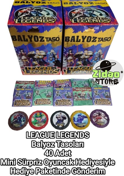 League Legends Balyoz Tasoları 40 Adet Yeni Seri Koleksiyon Taso Seti Hediye Oyuncak ve Şeker Bahçe Oyuncakları fiyatları