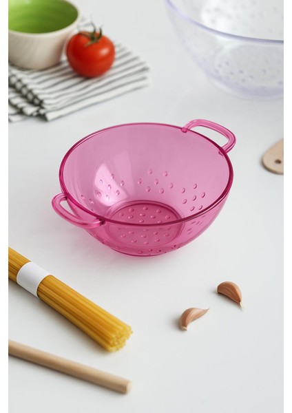 Akrilik Pembe Mini Pirinç Süzgeçi & Bakliyat Süzgeçi (3 Su Bardağı Ölçülü) fiyatları