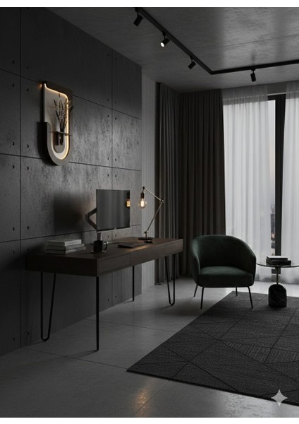 Akasya Ahşap Pilli Ledli Iskandinav Tarzı Salon Duvar Rafı Modern Çiçeklik 40 x 75 cm fiyatları