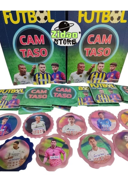 Futbol Taso 40 Adet Yeni Seri 2026 Özel Futbolcu Tasoları Seti Hediye Mini Oyuncak ve Şeker Hediyeli