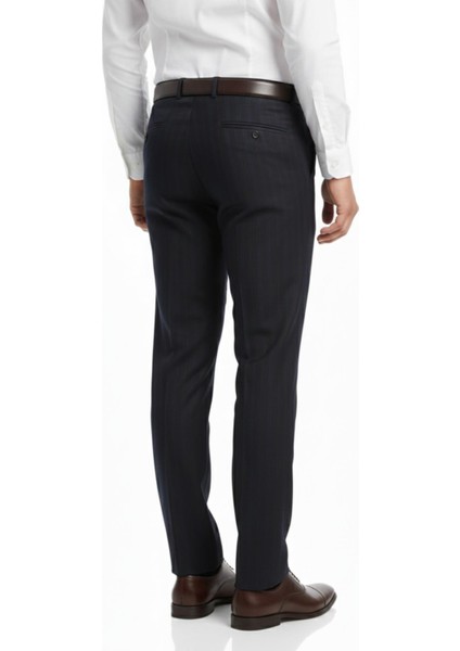 Erkek Regular Fit Çizgili Kumaş Pantolon Likra Kumaş BGL-ST05037 fırsatları