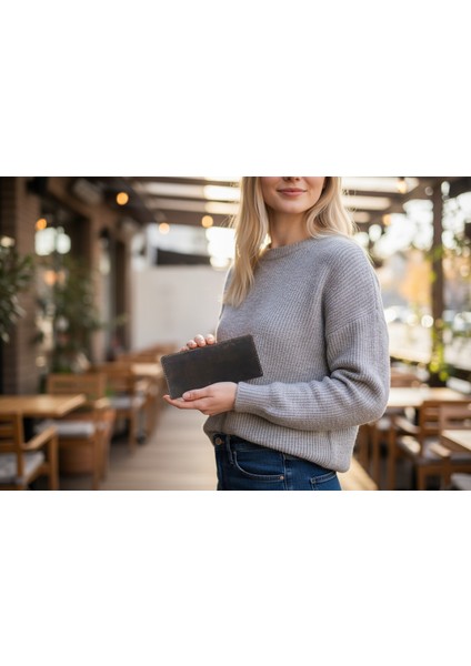 Hakiki Deri Kahverengi Çok Bölmeli Venus Kadın Cüzdanı