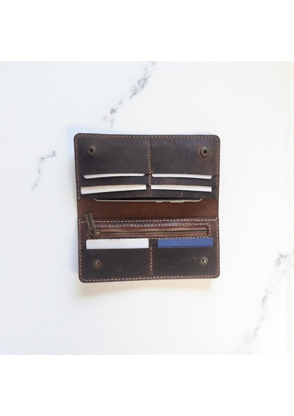 Hakiki Deri Kahverengi Çok Bölmeli Venus Kadın Cüzdanı fiyatları