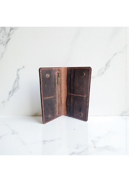 Hakiki Deri Kahverengi Çok Bölmeli Venus Kadın Cüzdanı indirimleri