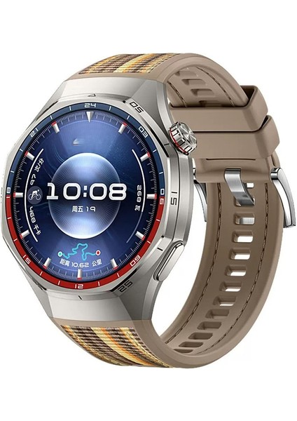 Huawei Watch Gt 6/5 Pro 46MM Kordon Lansman Kumaş Dikişli Silikon Orj Klips 1e-1 Uyum 102