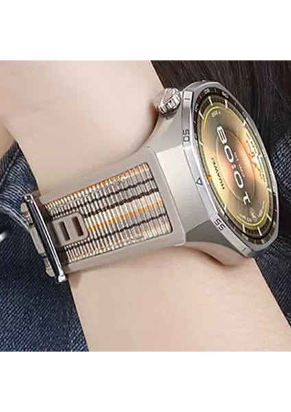 Huawei Watch Gt 6/5 Pro 46MM Kordon Lansman Kumaş Dikişli Silikon Orj Klips 1e-1 Uyum 102 modelleri