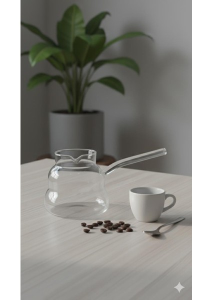 Isıya Dayanıklı Cam Cezve 400 ml-ASM0540