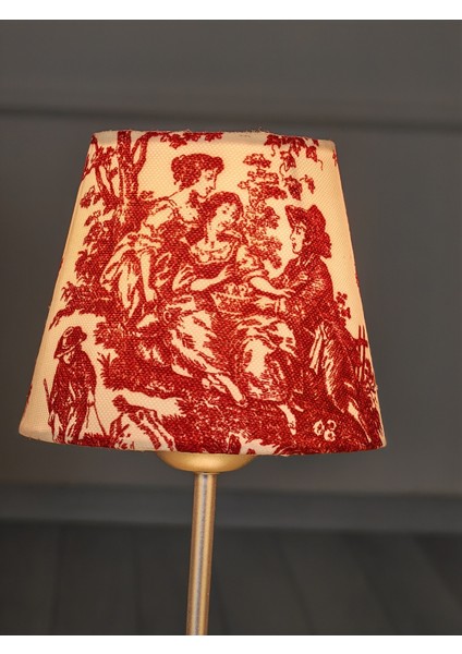 Vintage Gri Ayak Toile De Jouy Masa Lambası Lambader Kablolu Arapuarlı indirimleri