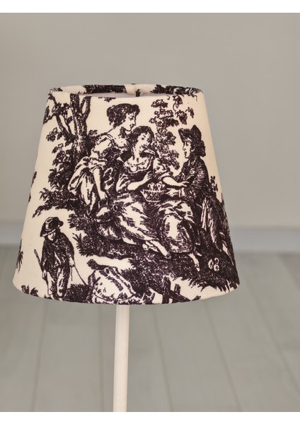 Vintage Beyaz Ayak Toile De Jouy Masa Lambası Lambader Kablolu Arapuarlı fırsatları