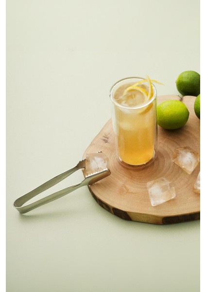 Paslanmaz Çelik Buz Maşası 15 cm Içecek Kokteyl Bar Servis Maşası