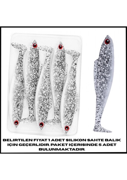 Uyguna-Yakala 4,5g 85MM - Işıltı -Silikon Sahte Balık - 1033-4