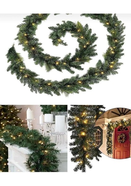 160 cm 90 Dallı Yılbaşı Garland 3 m Peri Led Işıklı – Dekoratif Çam Süsleme fiyatları