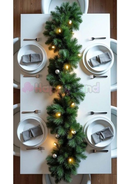 160 cm 90 Dallı Yılbaşı Garland 3 m Peri Led Işıklı – Dekoratif Çam Süsleme modelleri