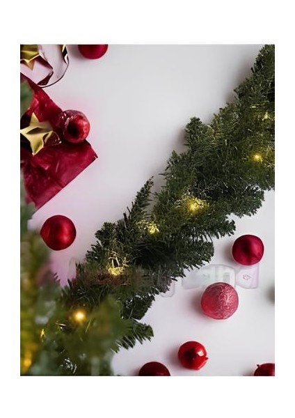 160 cm 90 Dallı Yılbaşı Garland 3 m Peri Led Işıklı – Dekoratif Çam Süsleme fırsatları