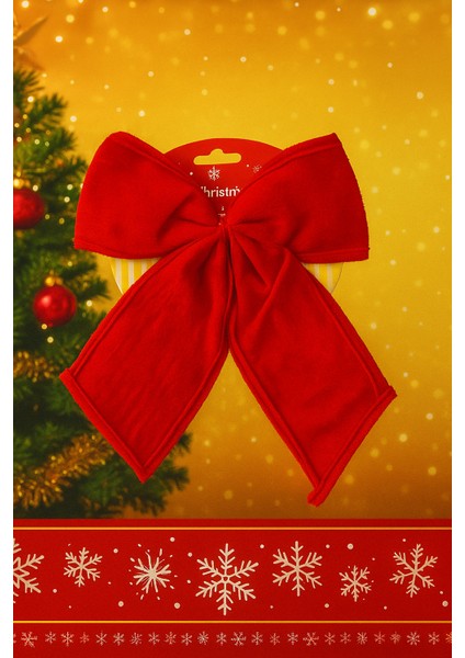 Yılbaşı Dekoratif Kadife Fiyonk 20X24 cm – Lüks Kadife Yılbaşı Süsü fiyatları