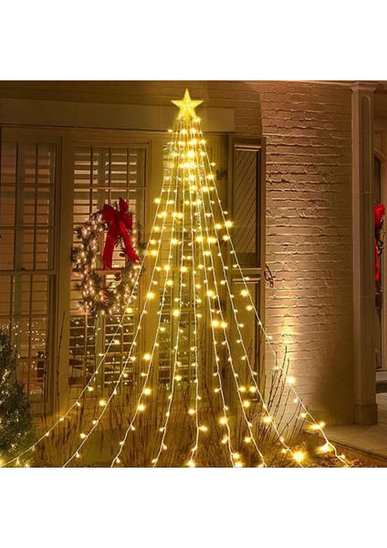 Vıp Profesyonel Işıklı Tepe Yıldızlı LED Işık Gün Işığı 9 Dallı 282 Ledli IP65 Su Geçirmez LED Işık modelleri