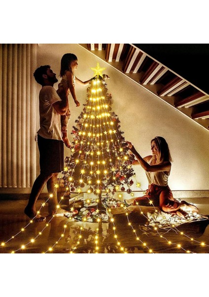 Vıp Profesyonel Işıklı Tepe Yıldızlı LED Işık Gün Işığı 9 Dallı 282 Ledli IP65 Su Geçirmez LED Işık indirimleri