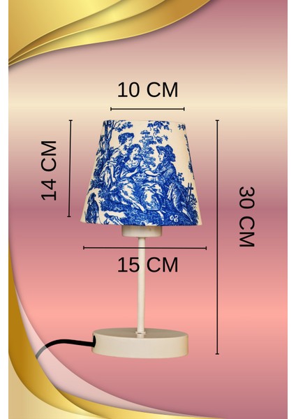Vintage Beyaz Ayak Toile De Jouy Masa Lambası Lambader Kablolu Arapuarlı fiyatları