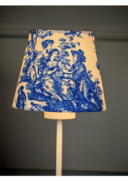 Vintage Beyaz Ayak Toile De Jouy Masa Lambası Lambader Kablolu Arapuarlı fırsatları