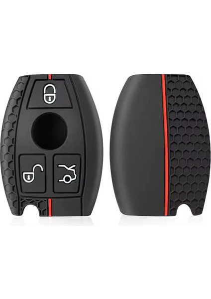 Mercedes Cls Cla Amg C180 E200 W204 Silikon Anahtarı Koruma Kılıf 3 Tuşlu Model 2.resime Bakınız