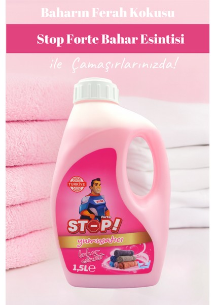 2'li Stop Forte Çamaşır Yumuşatıcı 1.5 Litre Bahar Esintisi fiyatları