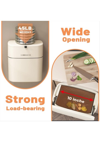 Kompost Bin Mutfak Çöp Kutusu 1.8 Galon Tezgah Kapalı Küçük Asma Çöp Kutu Kapak Kompost Binası Beyaz (Yurt Dışından) fiyatları