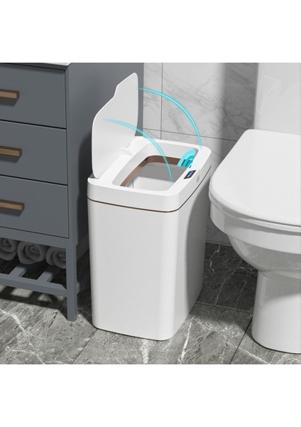 Çöp Kutu Dokunulmaz Sensör Çöp Kutusu Mutfak ve Banyo Çatlakları Ev Temizlik Malzemeleri Yeşil Olabilir (Yurt Dışından) indirimleri