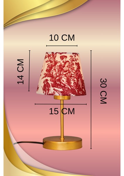 Vintage Gold Ayak Toile De Jouy Masa Lambası Lambader Kablolu Arapuarlı fiyatları