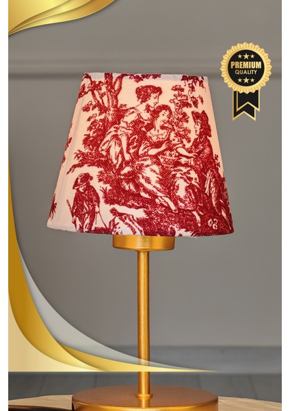 Vintage Gold Ayak Toile De Jouy Masa Lambası Lambader Kablolu Arapuarlı fırsatları