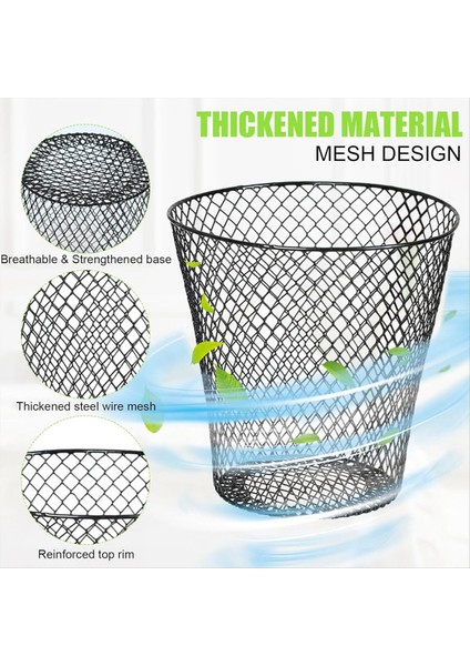 Yuvarlak Atık Sepeti, Tel Örgü Masa Metal Çöp Olabilir, Geri Dönüşüm Çöpü Yatak Odası Ofisi Için Çöp Kabı Olabilir (10 Adet) (Yurt Dışından) modelleri