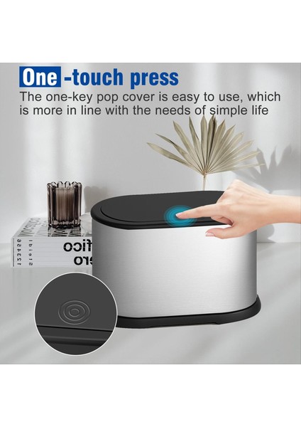 Kapaklı Mini Çöp Kutusu, 4l Küçük Mutfak Kompost Bin Tezgah Çöp Kutusu, Paslanmaz Çelik Mini Çöp Gümüş (Yurt Dışından) fiyatları