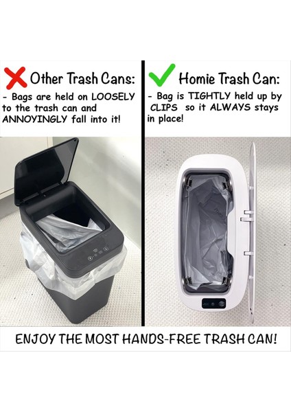 Otomatik Akıllı Çöp Kutusu, Banyo, Tuvalet, Mutfakta Dokunmasız Hareket Sensörü ve Anti ile 3.2 Galon Olabilir (Yurt Dışından) fiyatları
