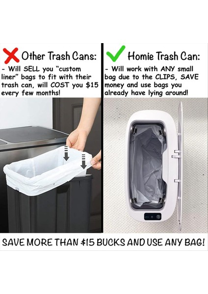 Otomatik Akıllı Çöp Kutusu, Banyo, Tuvalet, Mutfakta Dokunmasız Hareket Sensörü ve Anti ile 3.2 Galon Olabilir (Yurt Dışından) modelleri