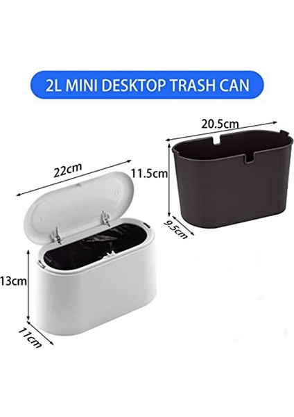 Pop-Up Kapak, Mini Çöp Kutusu, Kompakt Tasarım Mini Kozmetik Kova, Plastik Masa Tabanca Çöp Kutusu ile Masa Üstü Çöp Kutusu (Yurt Dışından) fiyatları